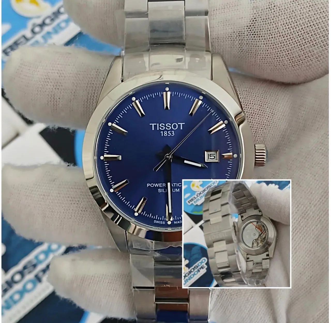 RELOGIO TISSOT GENTILEMAN SILICIUM BLUE - Foto 5