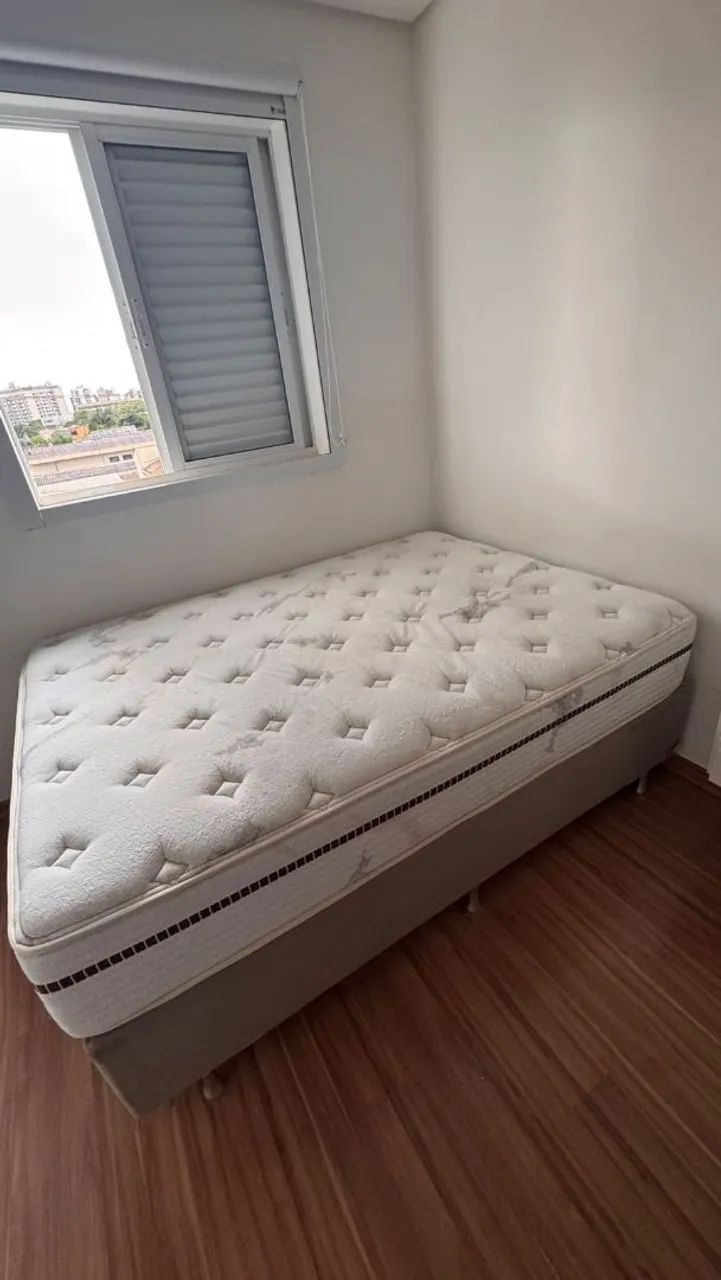 Cama box casal colchão ecoflex