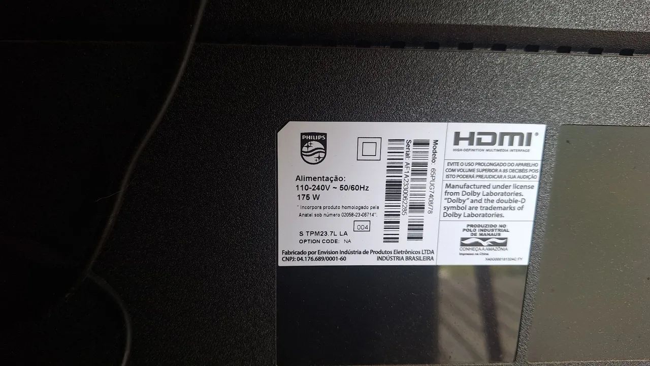 TV PHILIPS 65 POLEGADAS TELA QUEBRADA  - Foto 2