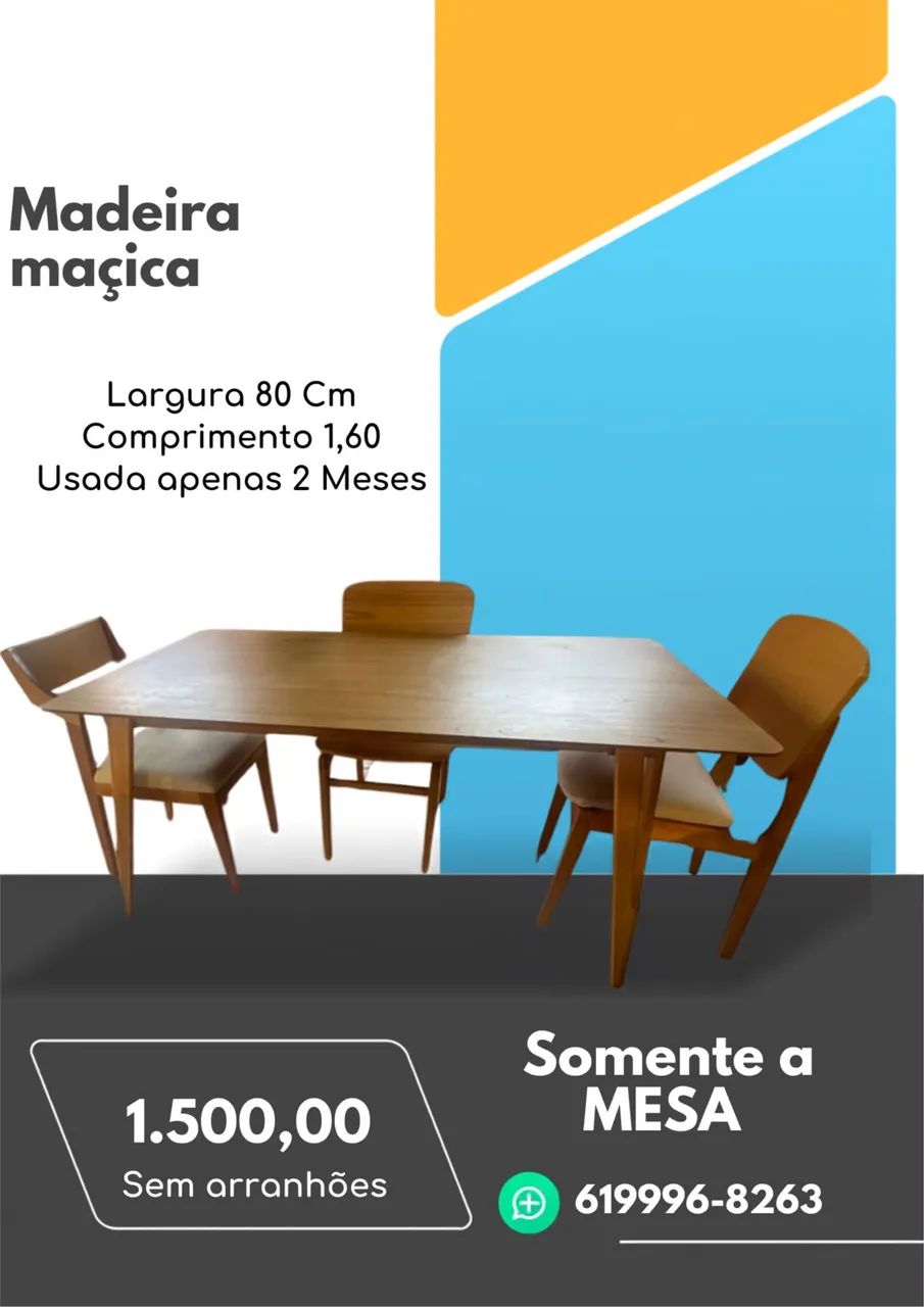 Mesa MADEIRA MACIÇA 