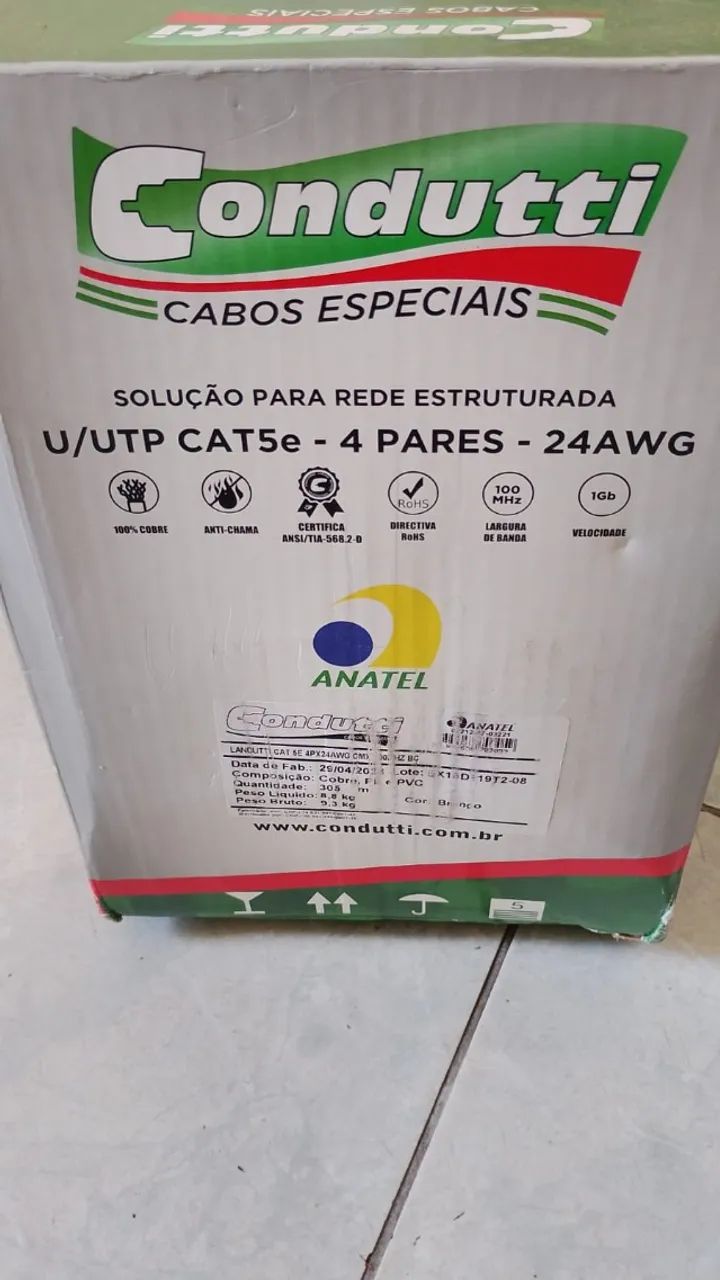 Caixa de Cabo Nova Rede Cat5e 100% Cobre 305m - Foto 2