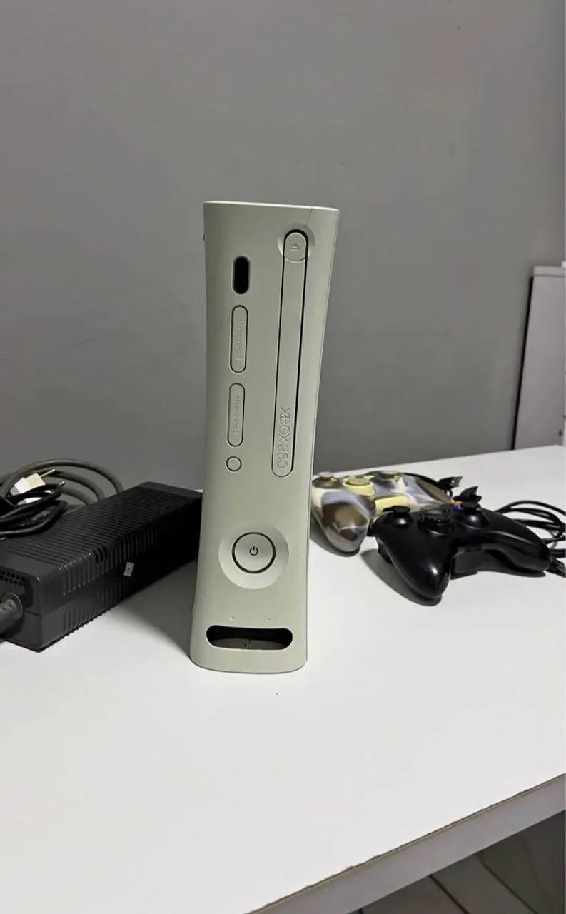 Xbox 360 fat branco - Foto 3