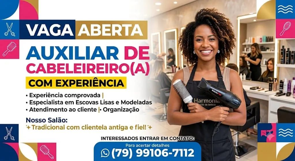 Auxiliar de cabeleiro 