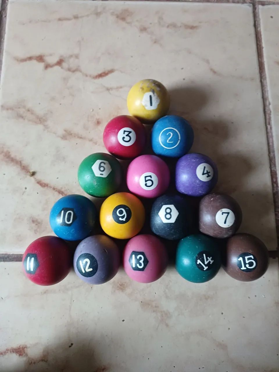 Jogo completo de bolas de sinuca