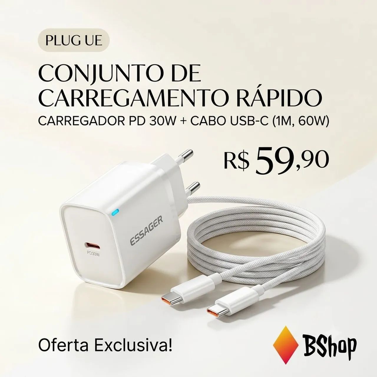 Carregador 30w Essager 