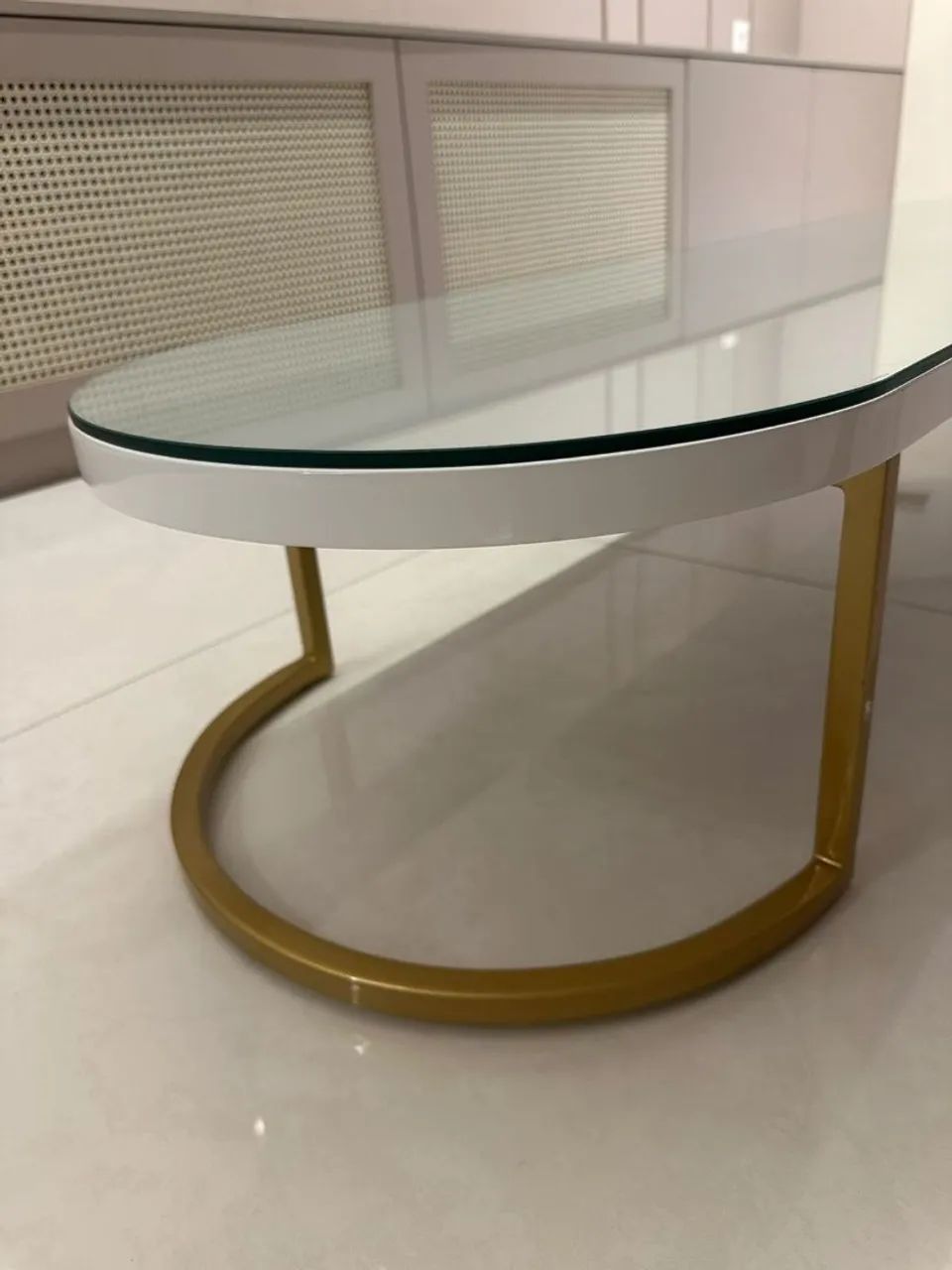 Mesa de centro em laca branca - Foto 3