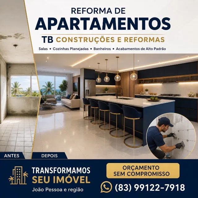 Construção e Reforma de Casas e Apartamentos | João Pessoa e Região