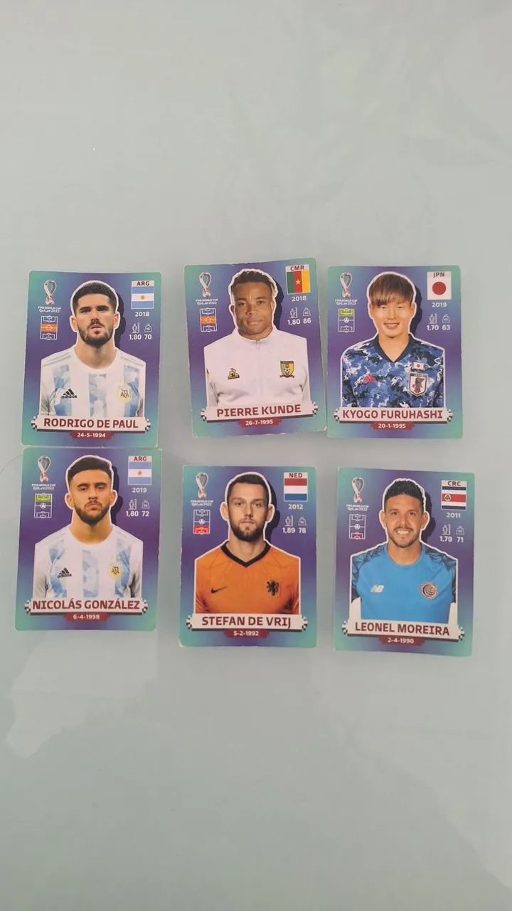 Figurinhas copa 2018 e 2022 
