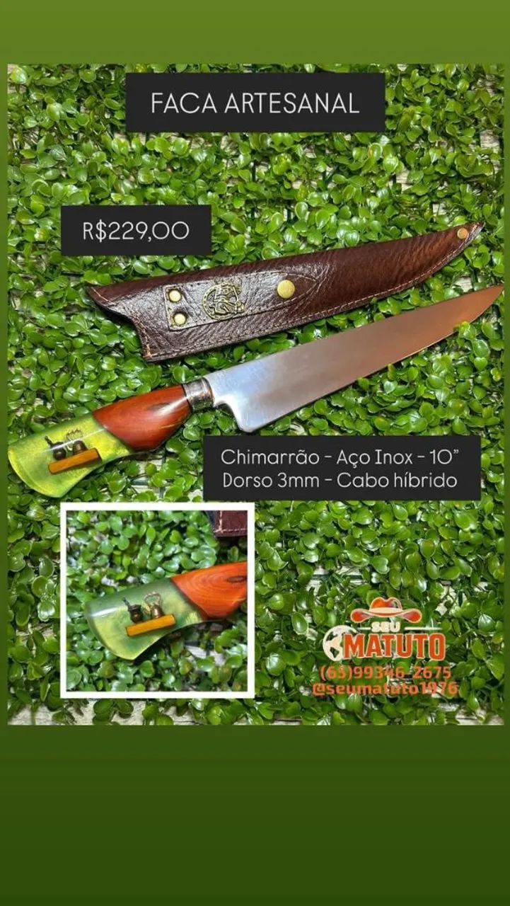 Facas artesanais a partir de R$ 129,00 - todas bem acabadas e com bainhas - Foto 2