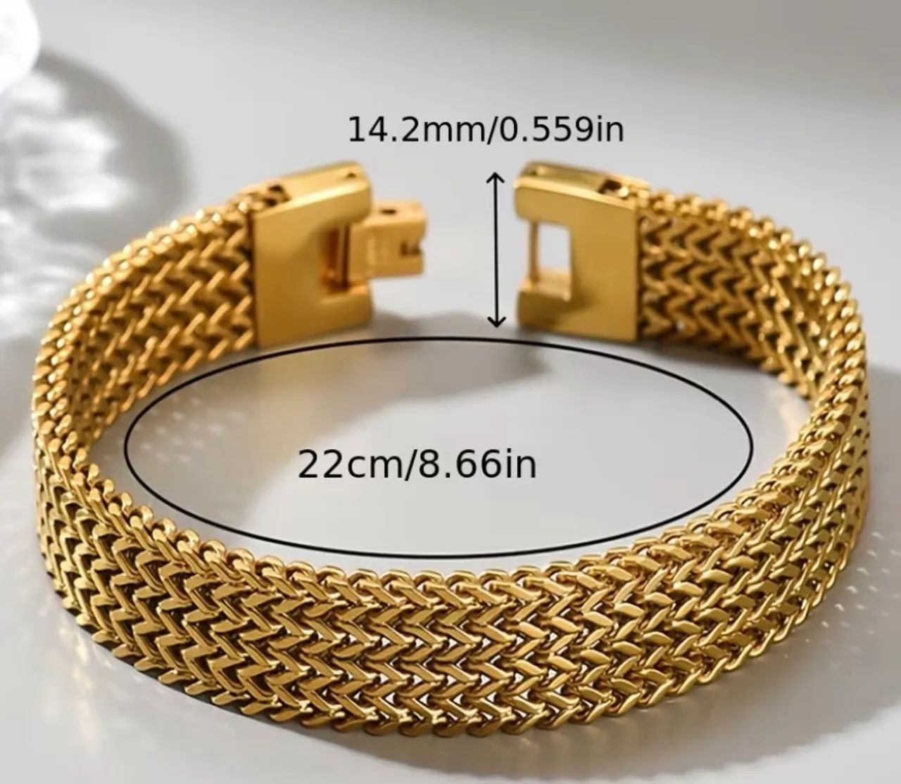 Pulseira Masculina Folheada em Ouro 18K - Foto 2