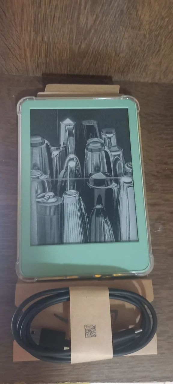 Kindle 11 Geração Verde Matcha 16GB com Capa e Cabo Original - Foto 3