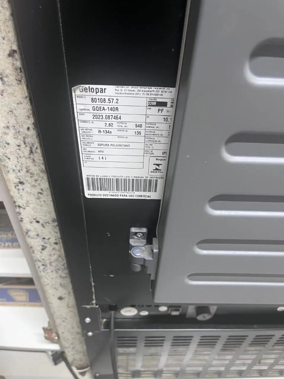 Vitrine Quente e Fria Gelopar GQEA-140R Semi-Nova - Resistência e Evaporador -220V - Foto 3