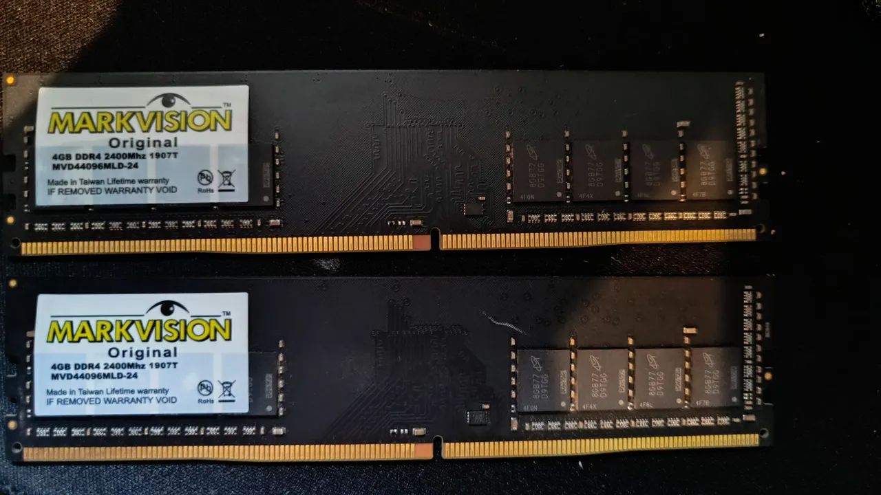 Memória ram 8gb 2x4gb 2400mhz DDR4