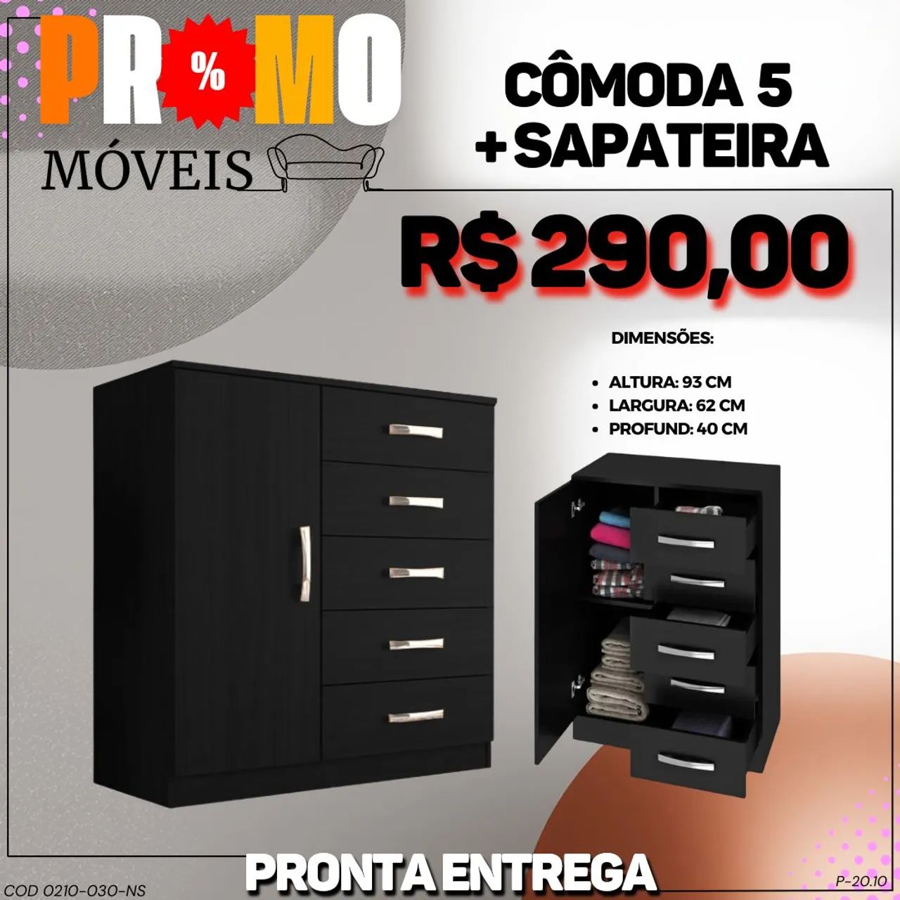 Cômoda com sapateira