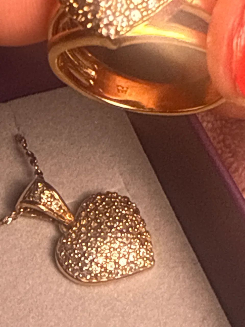 Conjunto Anel + Colar e pingente Romannel 18k - Foto 3