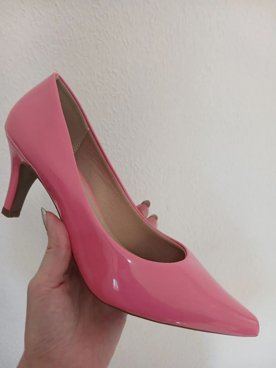 Scarpin rosa muito confortável 