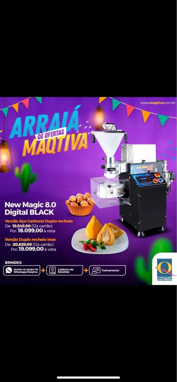 Modeladora de salgados maqtiva 8.0
