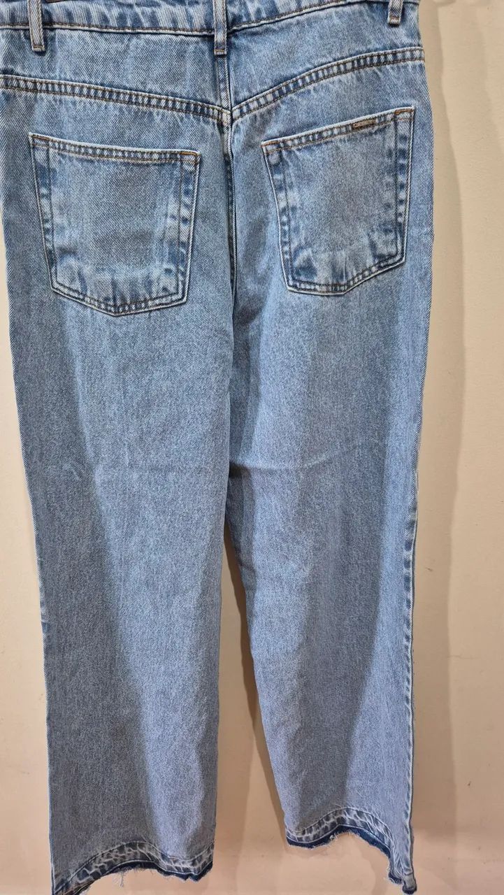 Calça Jeans Wide Leg com Strass 40 - Foto 5