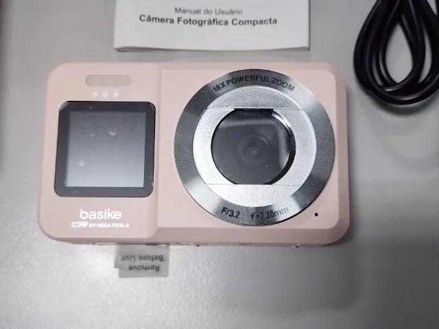 Basike Câmera Digital 4k portátil Tela Dupla ecrã IPS de 2,8 polegadas Ultra Hd 64mp, Zoom - Foto 3