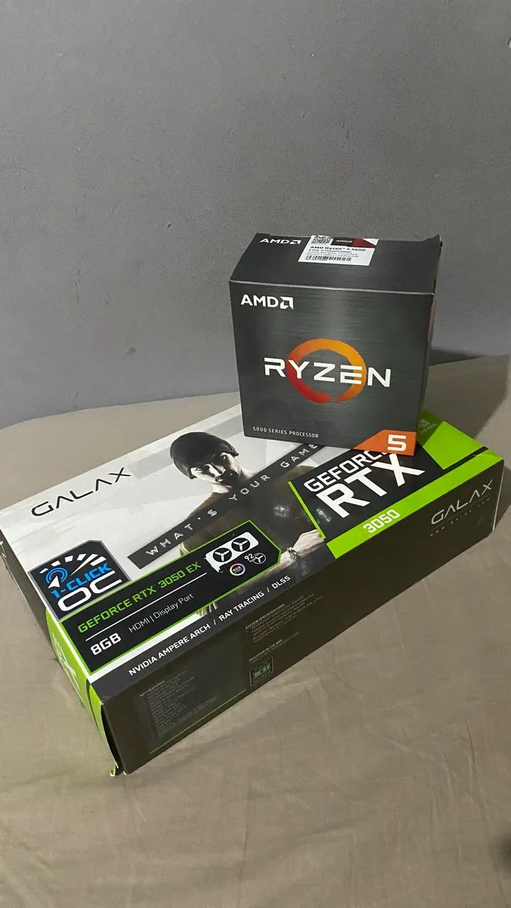 Ryzen 5 5600 + RTX 3050 Galax com RGB