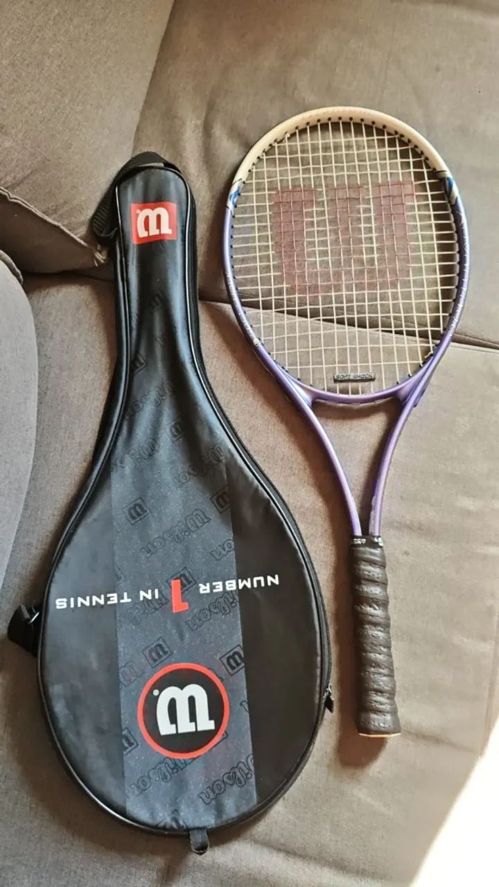 Raquete Wilson Soft Shoch Titanium Advantage + grip novo + anti