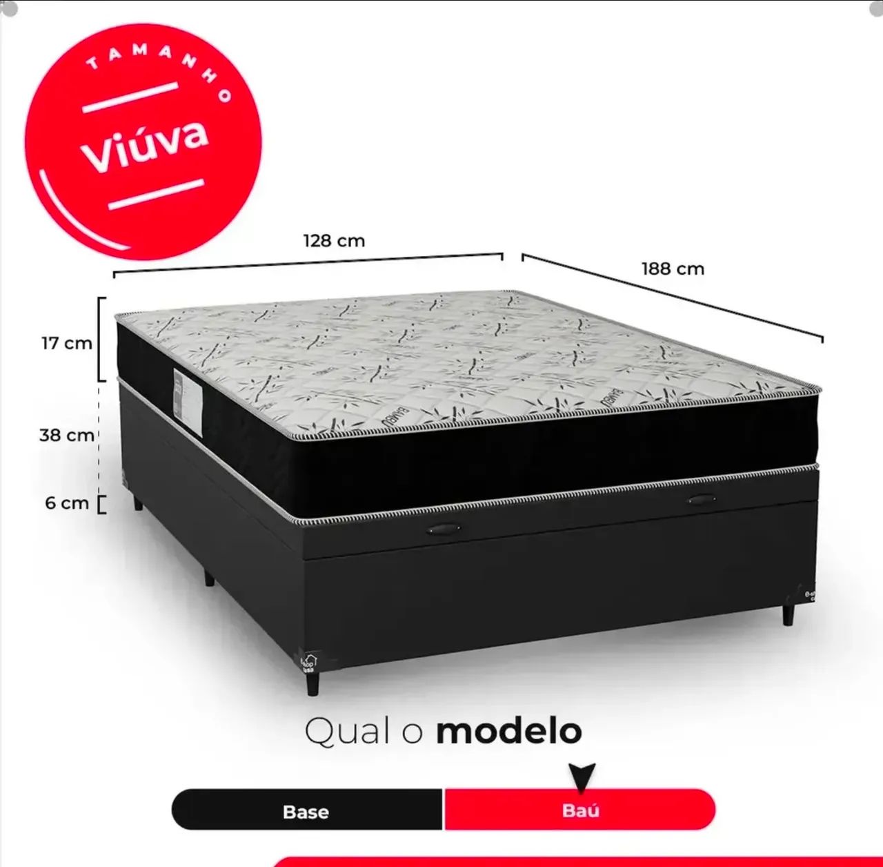 Cama de Viúva com box + colchão D33 - Foto 5