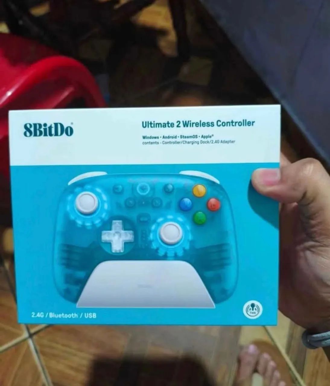 Controle 8bitdo Utimate 2 azul transparente 