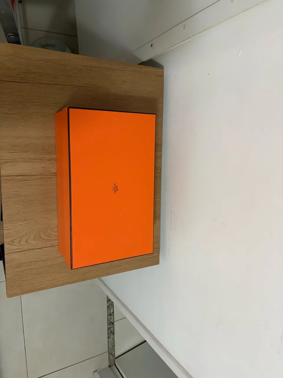 Caixa Hermès Paris Original Laranja - Embalagem de Luxo Grande - Foto 4