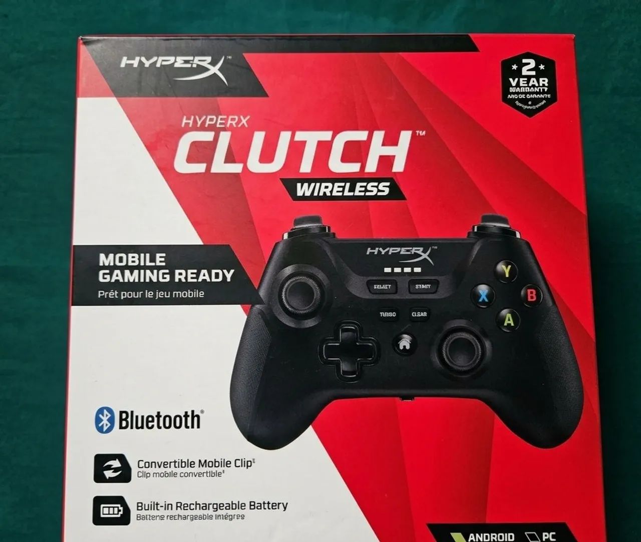 Controle HyperX Clutch Wireless Original - Bluetooth - Android e PC<br>