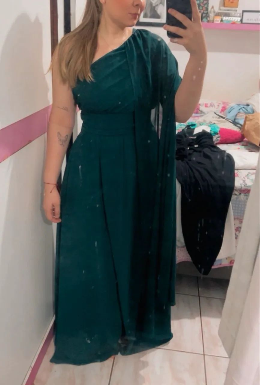 Vestido de festa verde esmeralda  - Foto 4