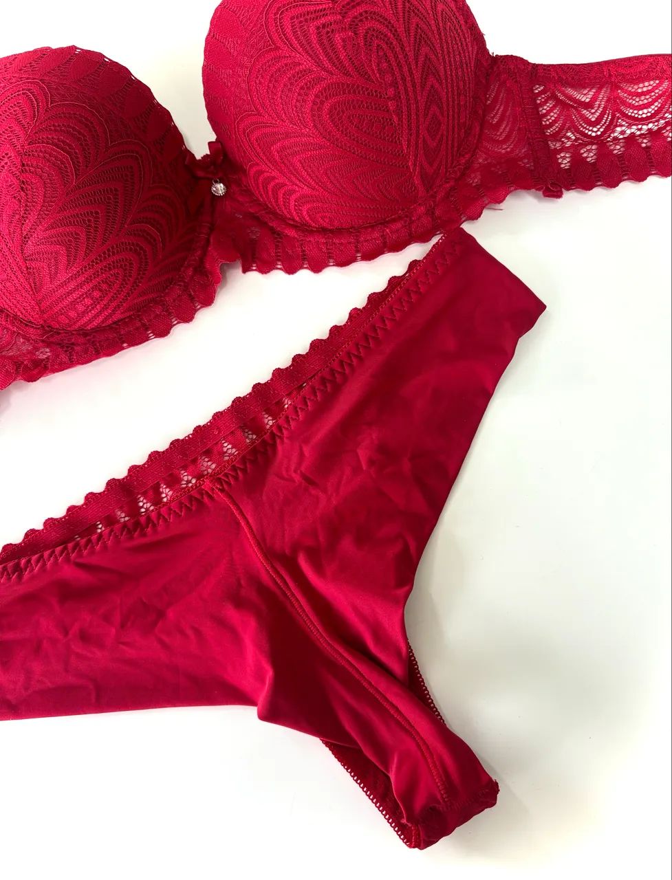 Conjunto Lingerie Vermelho (M) - Foto 2