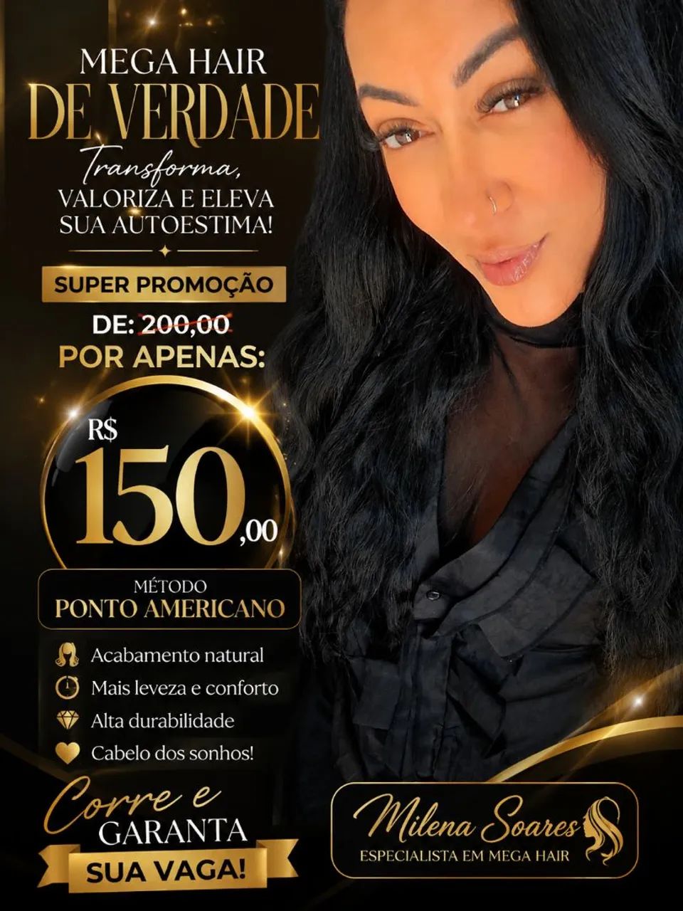 Aplicação de Mega Hair 
