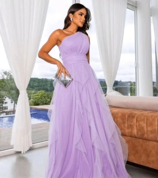 Vestido longo roxo 