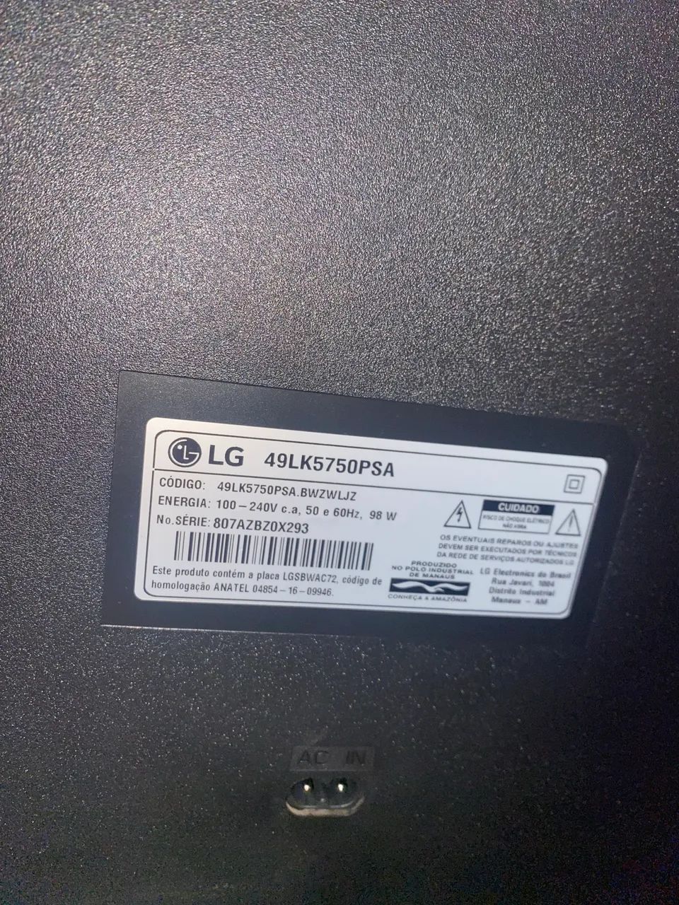 Smart TV LG 49 polegadas - Com Defeito na tela - Foto 2