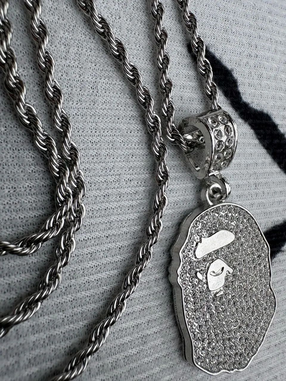 Colar prata bape  - Foto 4
