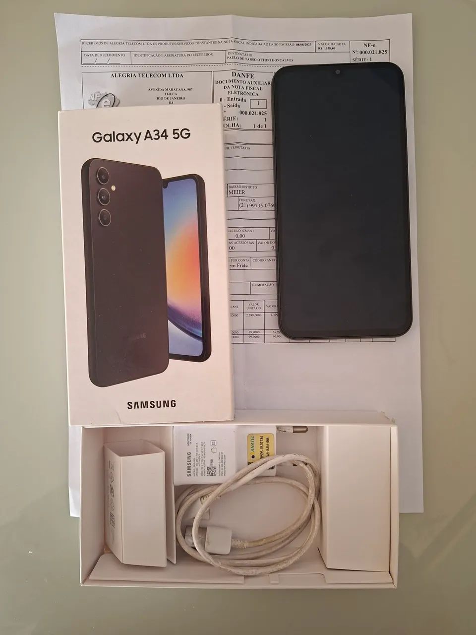 Celular Galaxy A34 128GB 6GB RAM com nota fiscal. - Foto 2