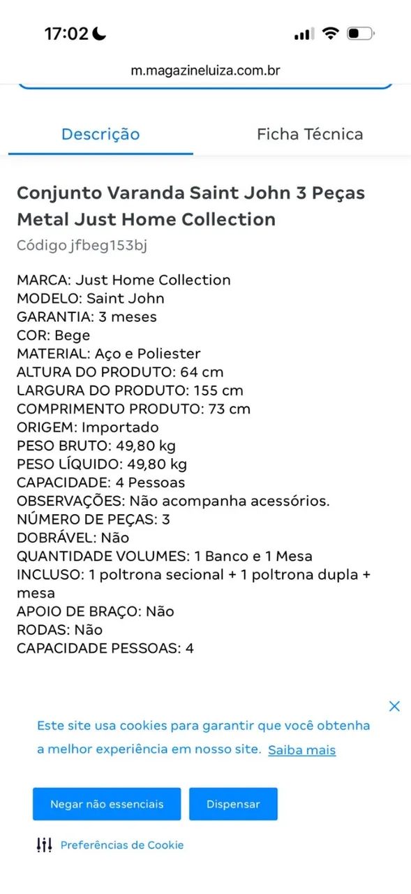 Jogo de Sofá para Área Externa - Foto 5