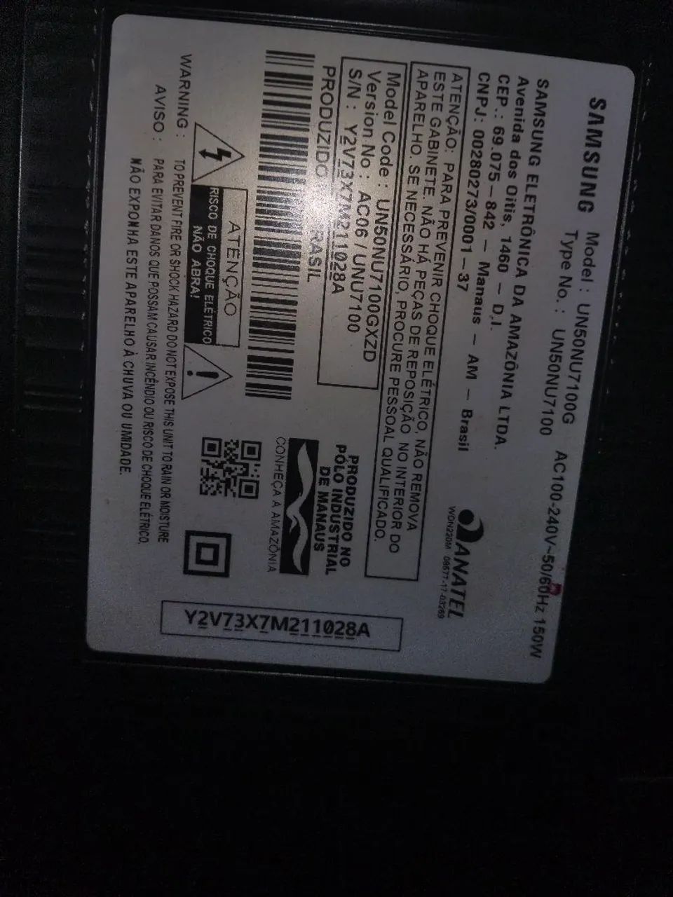 Vendo TV Samsung smart 50 polegadas funciona perfeitamente com duas linhas no meio  - Foto 3