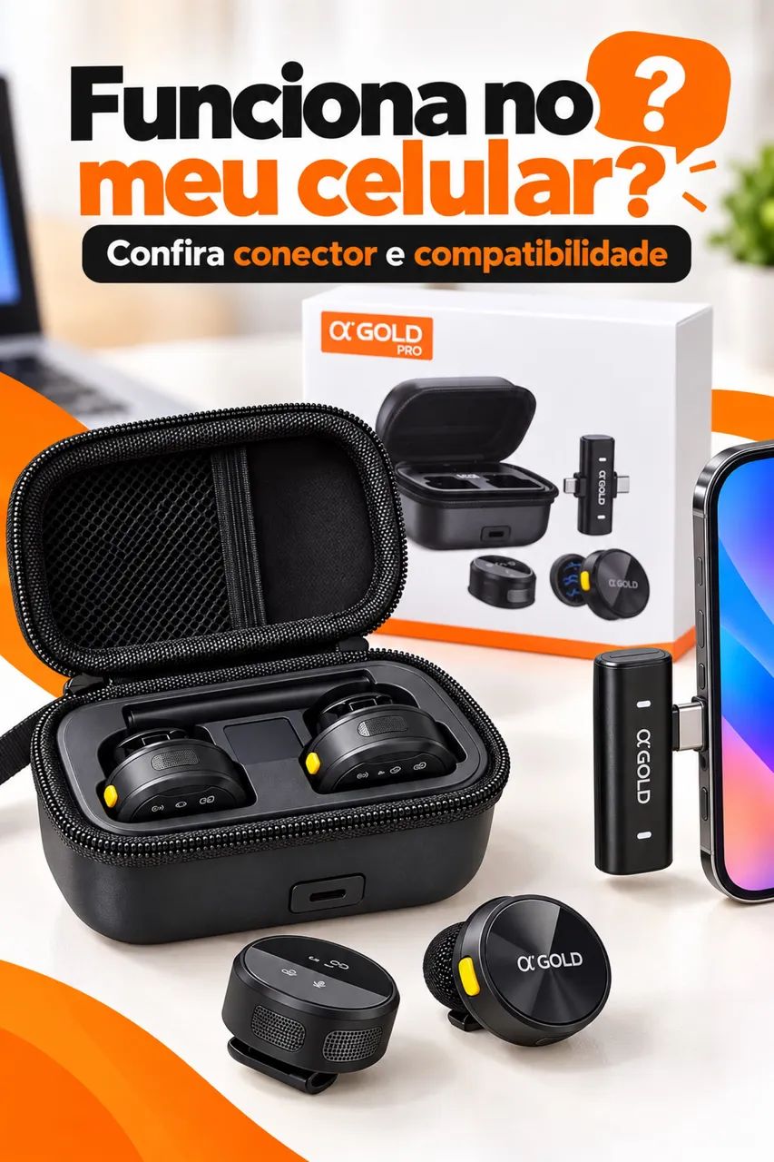 Microfone de lapela entrega grátis* - Foto 3