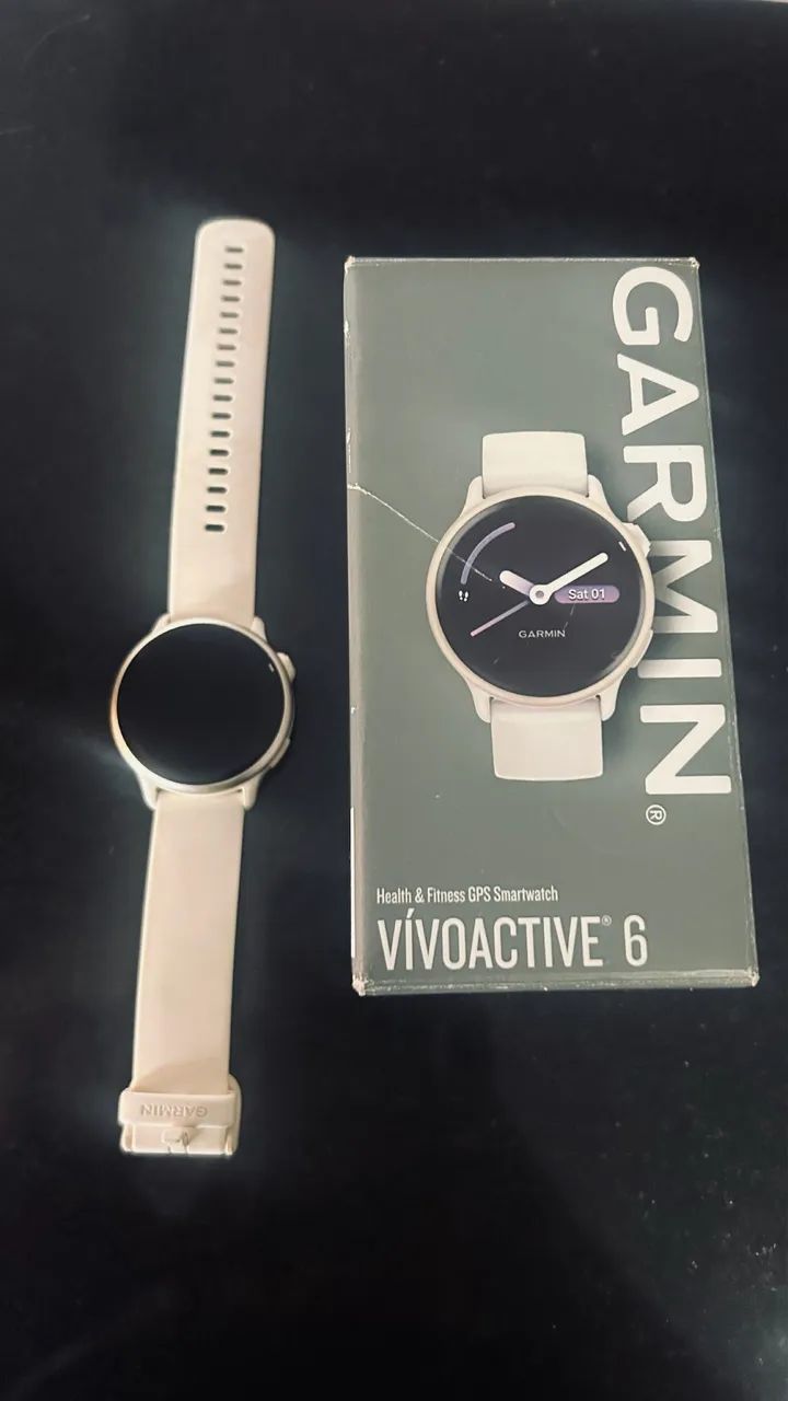 Garmin Vivoactive 6 - Praticamente novo, com caixa e cabo