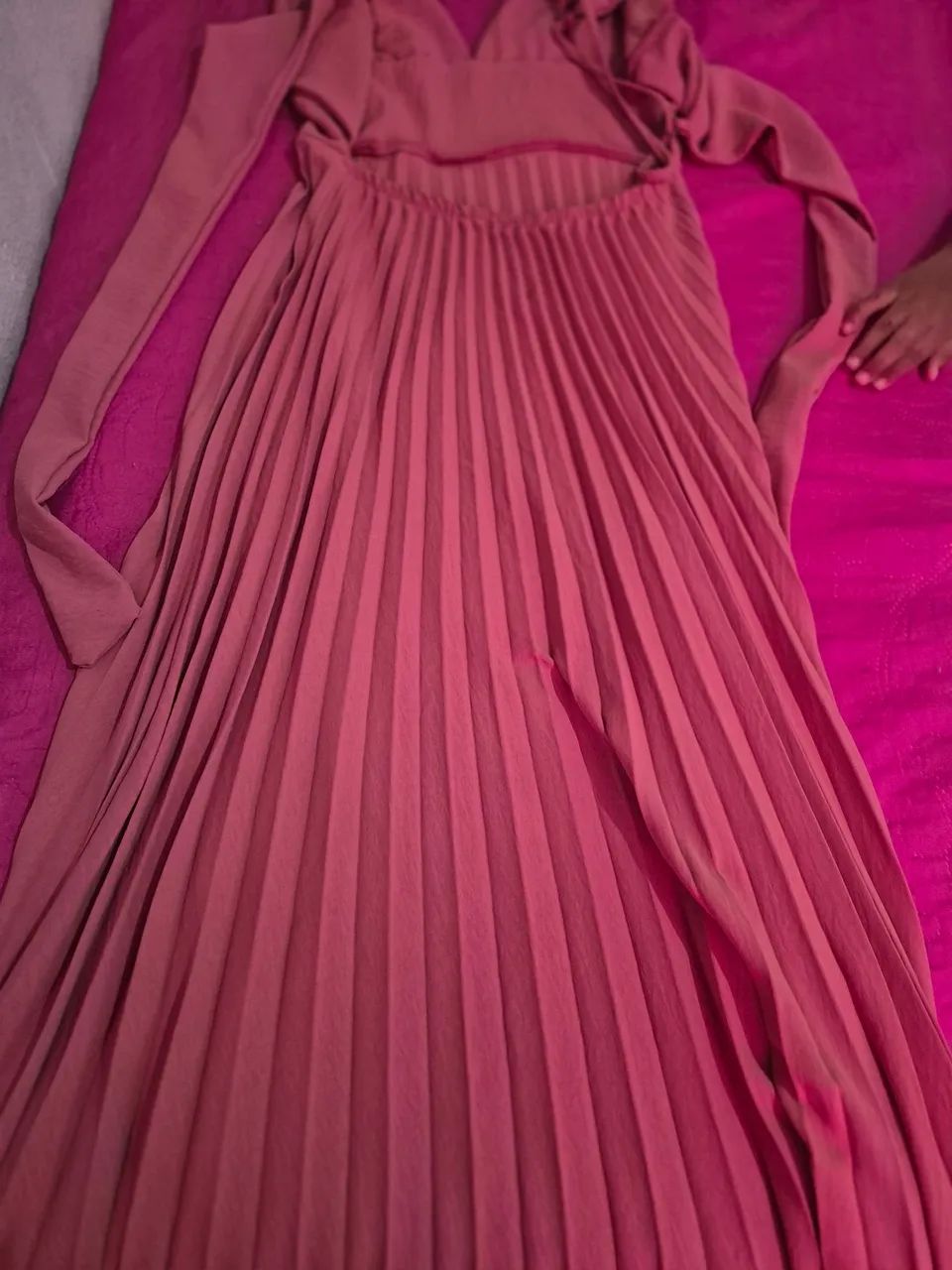 Vestido rose plissado - Foto 3
