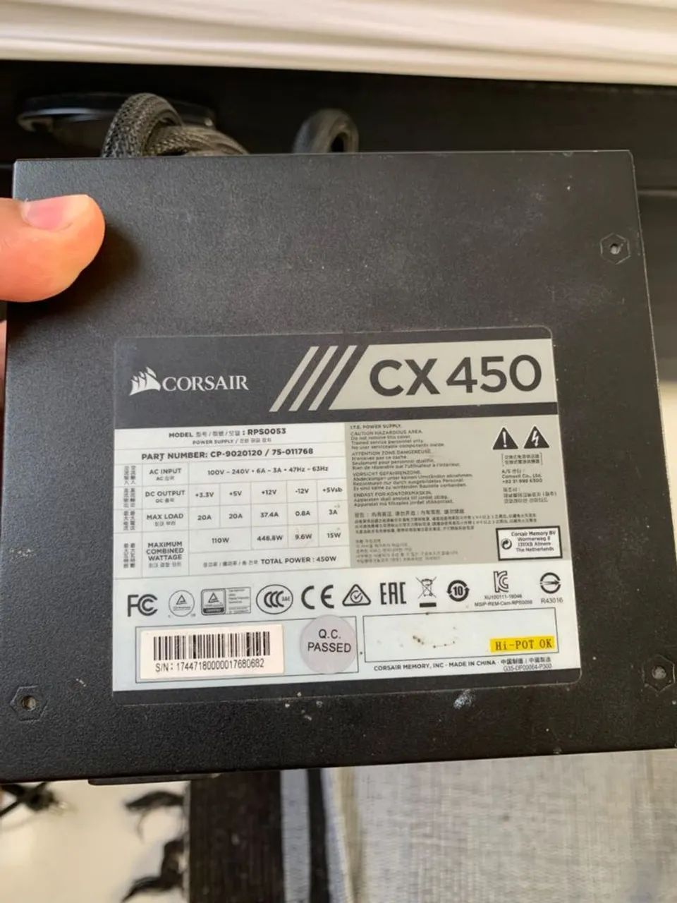 Fonte corsair cx450 - Foto 2