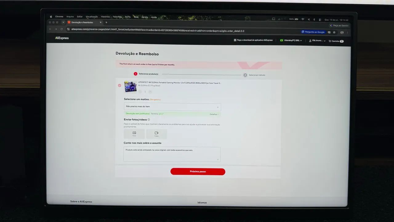 Monitor portátil 4k de 14?