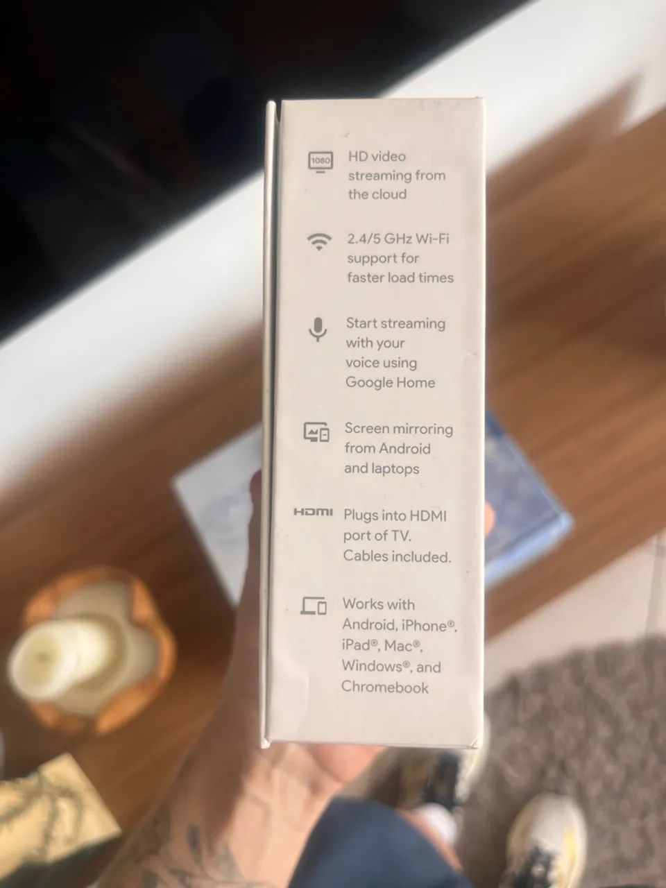 Chromecast Google 3ª geração Full HD com caixa - Foto 3