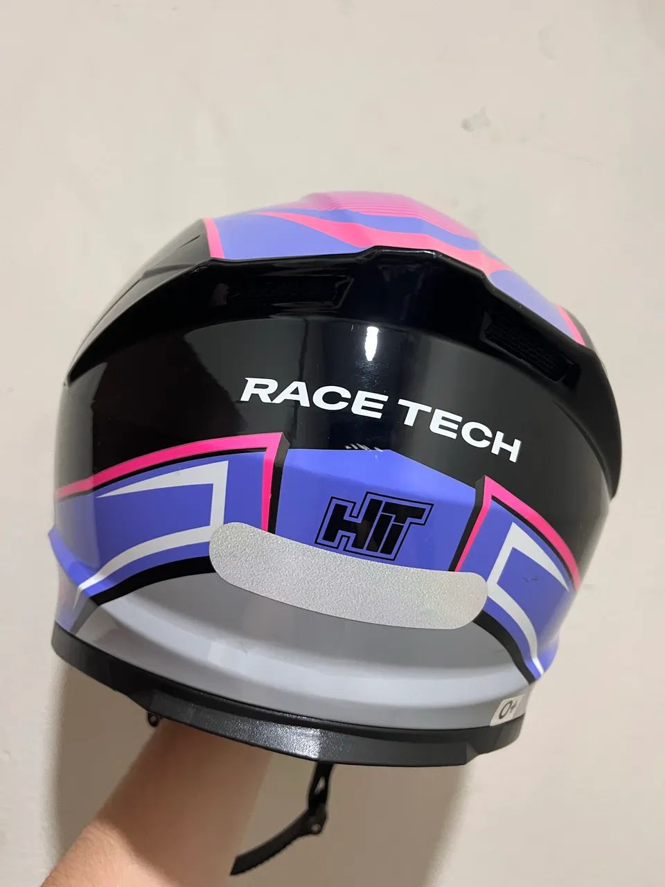 Capacete Race Tech Rosa e Roxo - Foto 3