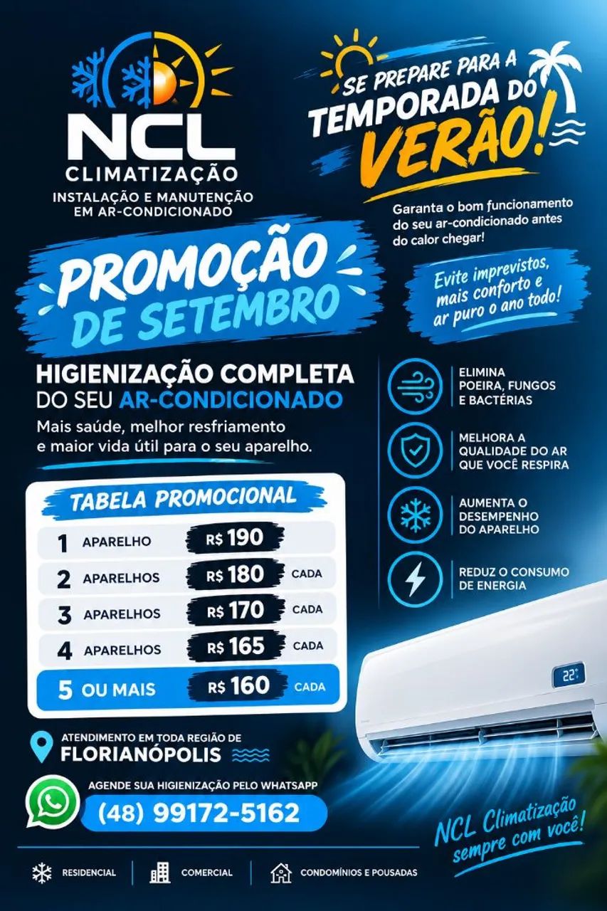 Limpeza e higienização de Ar-Condicionado