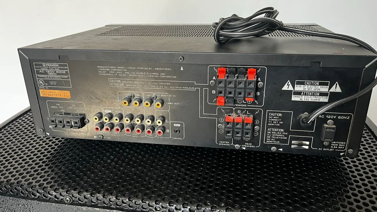 Receiver Pioneer VSX305 s/controle - Foto 3