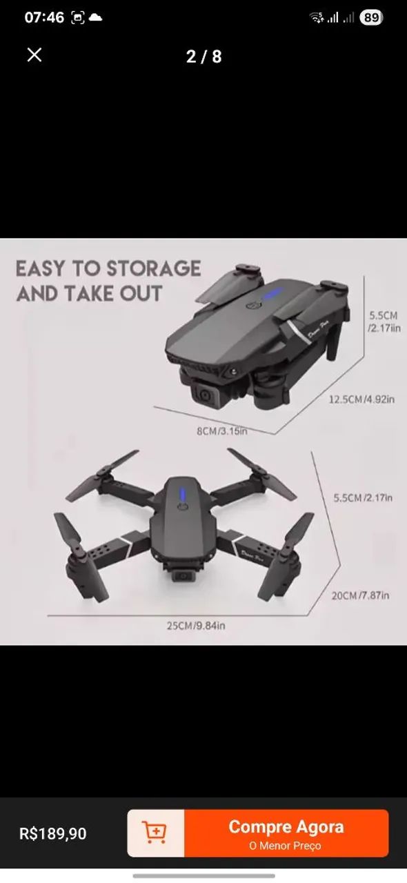 Drone E88 02 baterias - Foto 3
