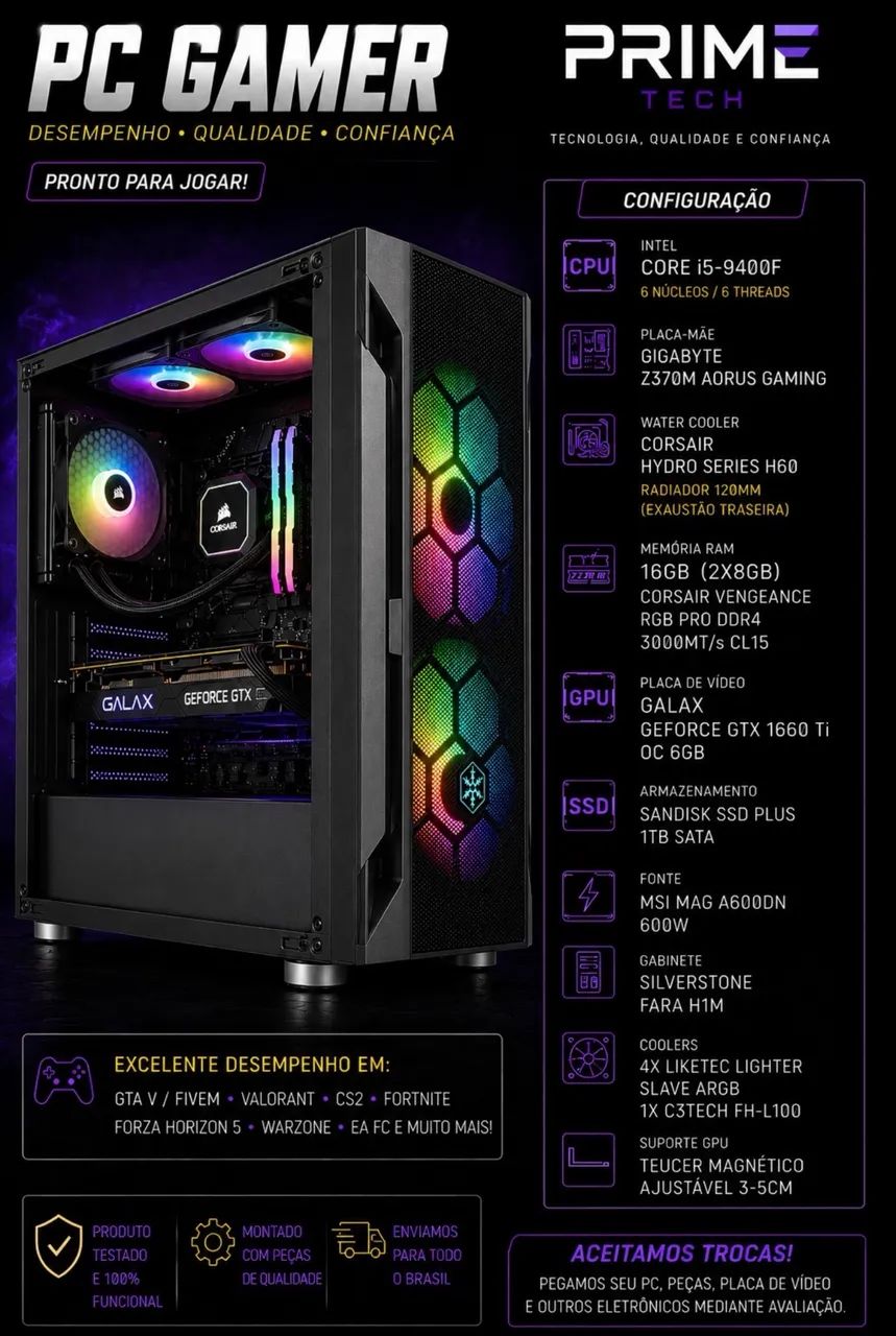 Pc Custo Benefício - (I5 + 1660ti)
