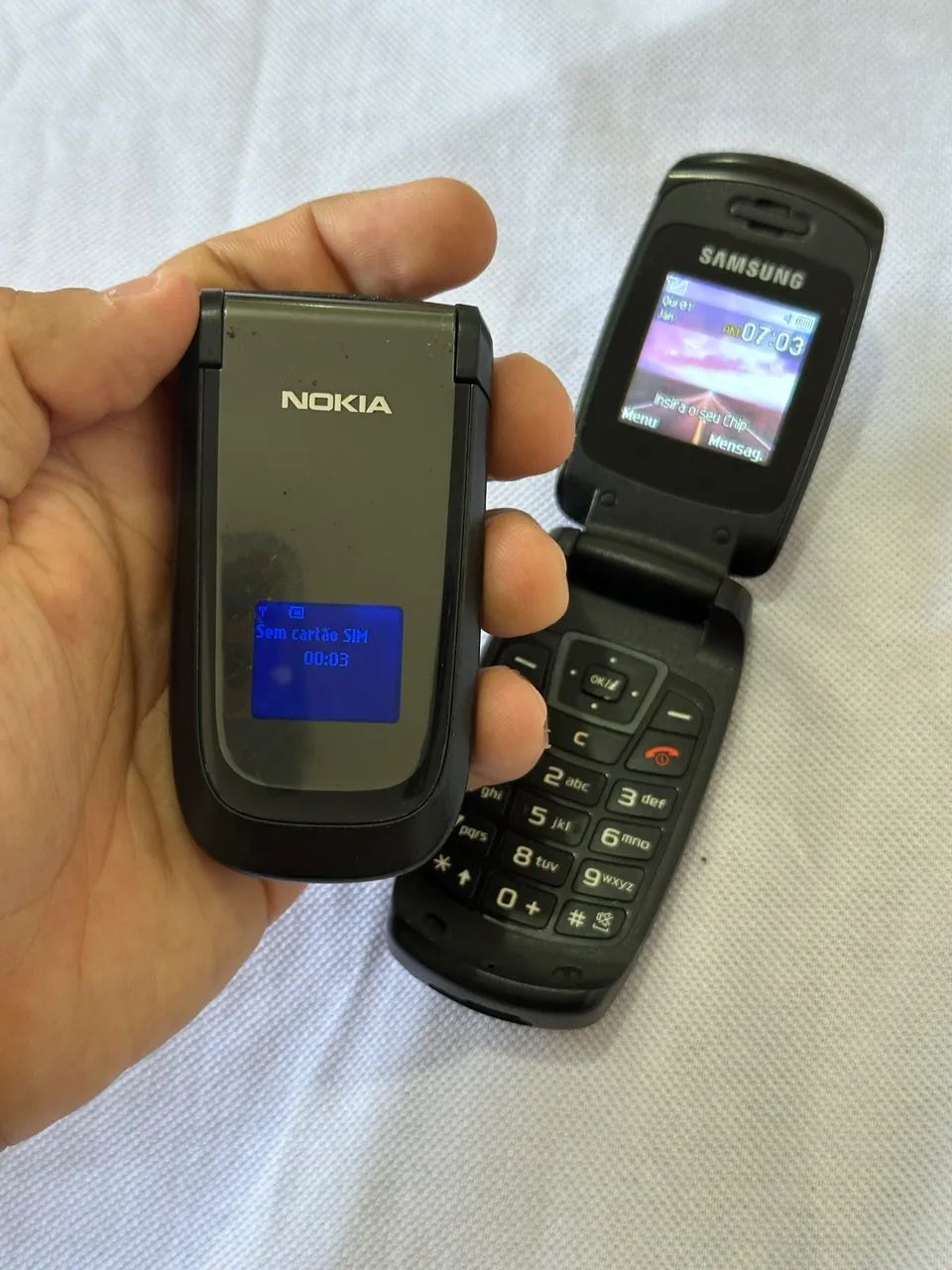 Lote 2 celulares Flip antigo  - Foto 3